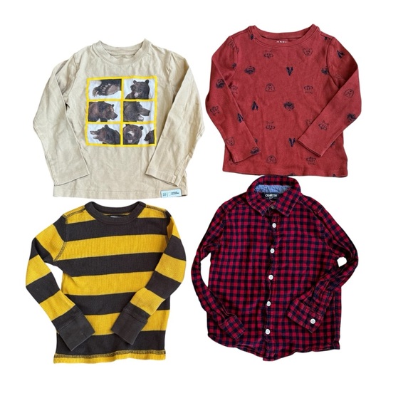 5T Toddler Boy Bundle Lot Set 17PC Long Sleeve Top Hoodie Sweatshirt - Picture 4 of 8